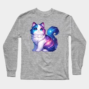 Beautiful Cat with Bright Colors Long Sleeve T-Shirt